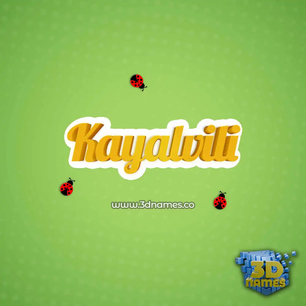 kayalvili in Ladybugs style - 3D name wallpaper