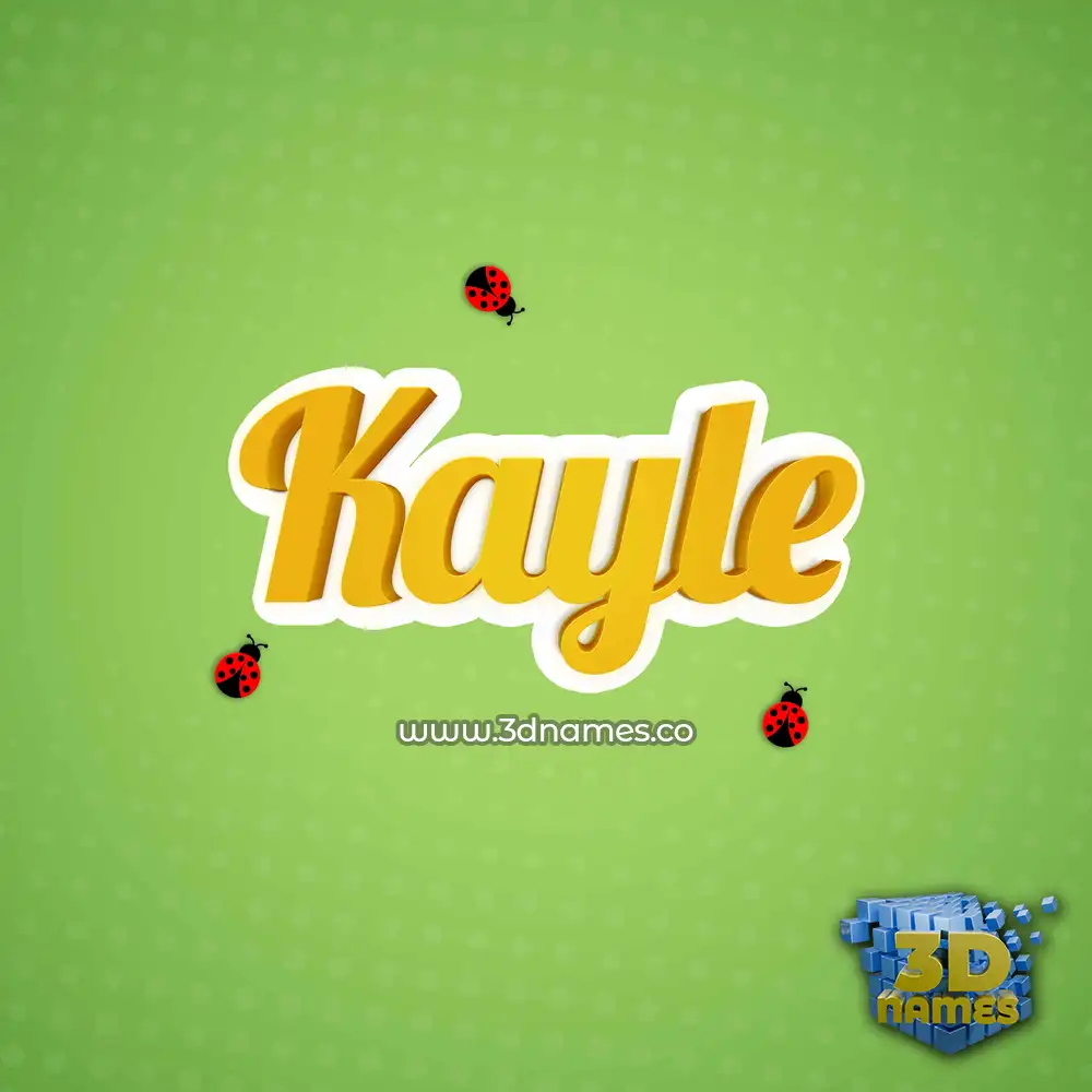 kayle in Ladybugs style - 3D name wallpaper