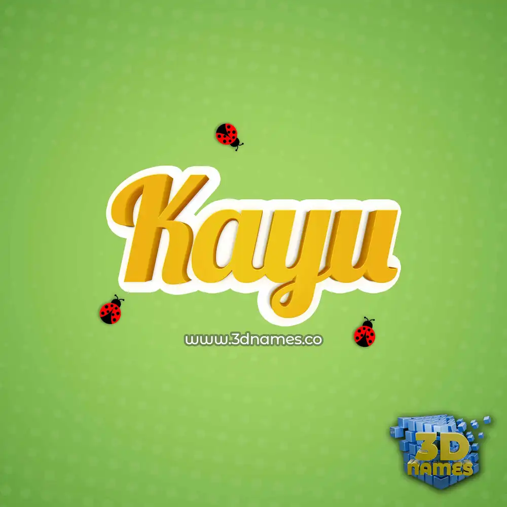 kayu in Ladybugs style - 3D name wallpaper