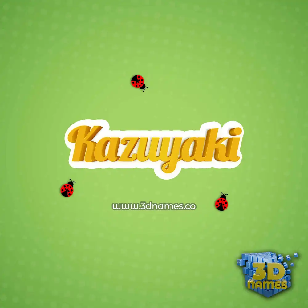 kazuyaki in Ladybugs style - 3D name wallpaper