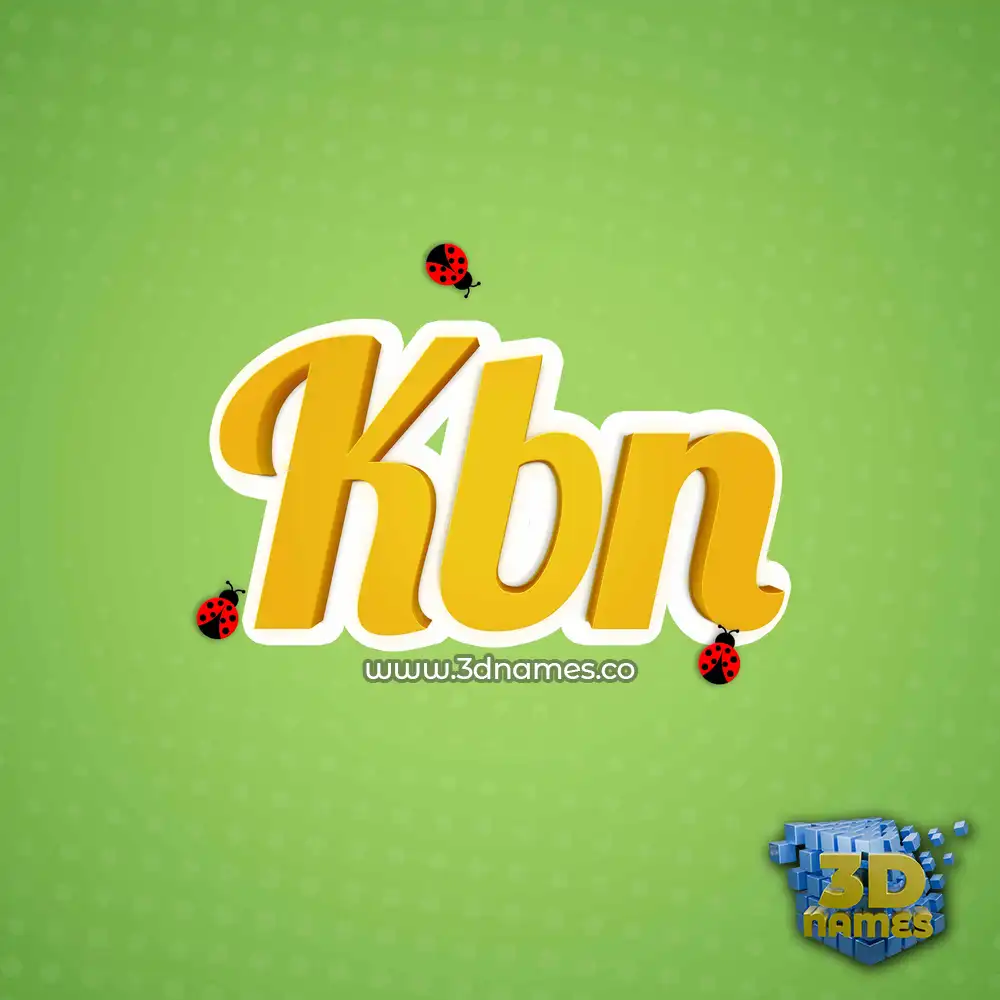 kbn in Ladybugs style - 3D name wallpaper