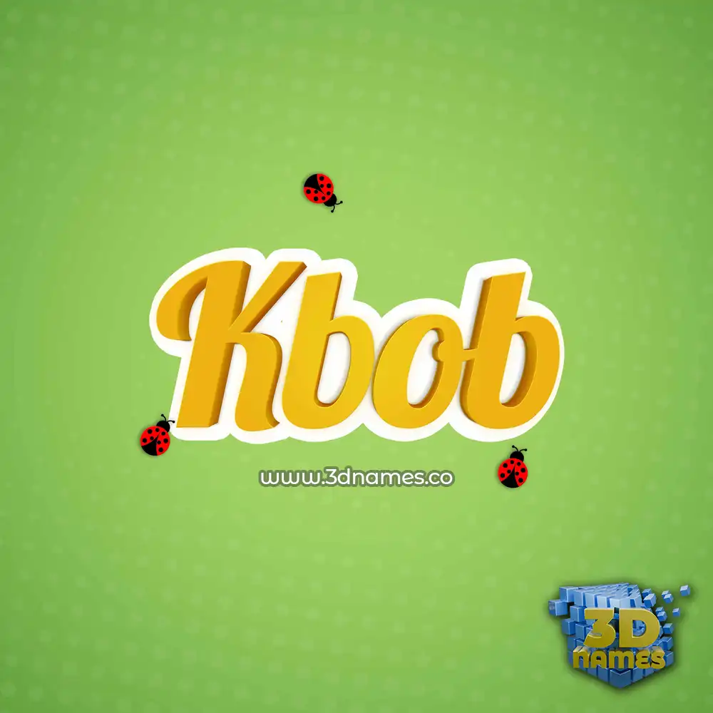 kbob in Ladybugs style - 3D name wallpaper