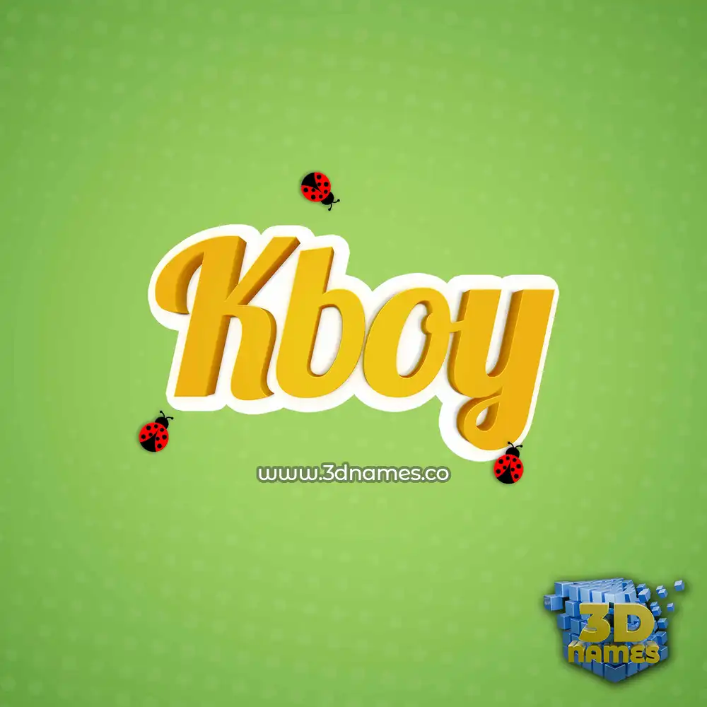 kboy in Ladybugs style - 3D name wallpaper