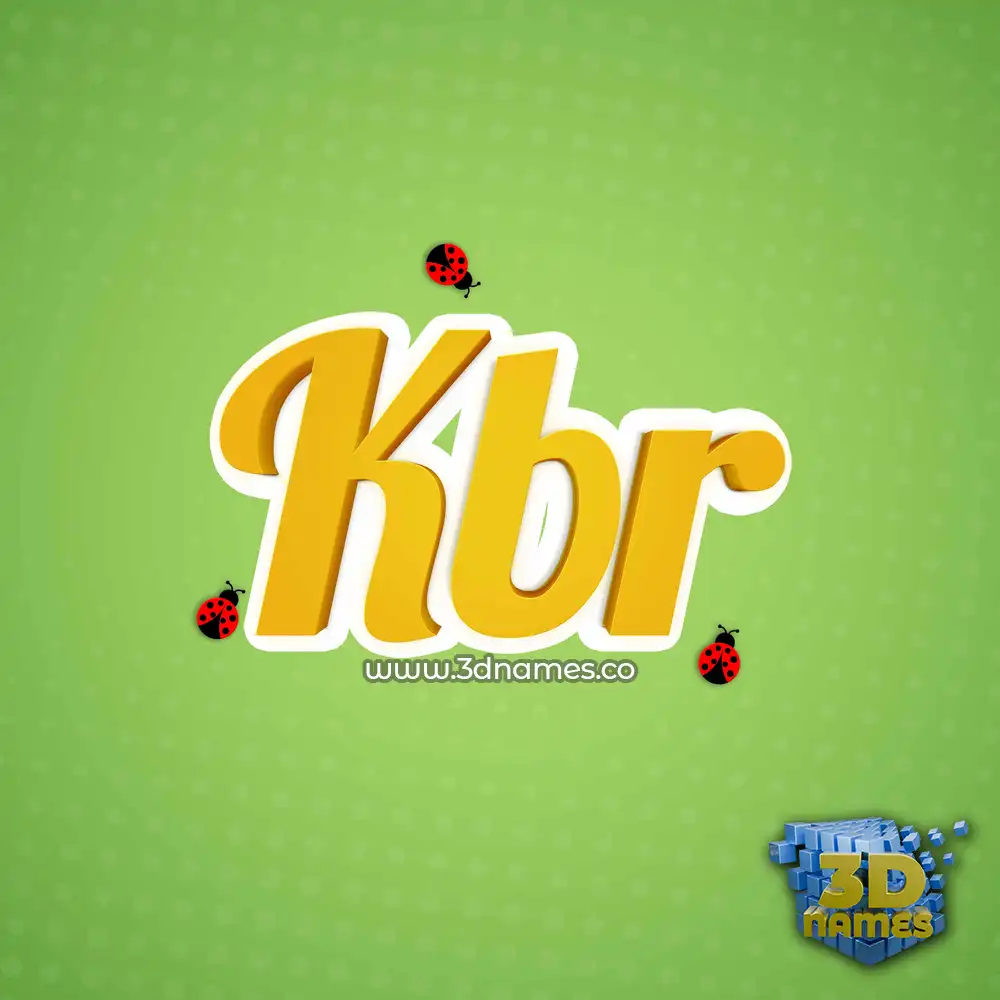 kbr in Ladybugs style - 3D name wallpaper