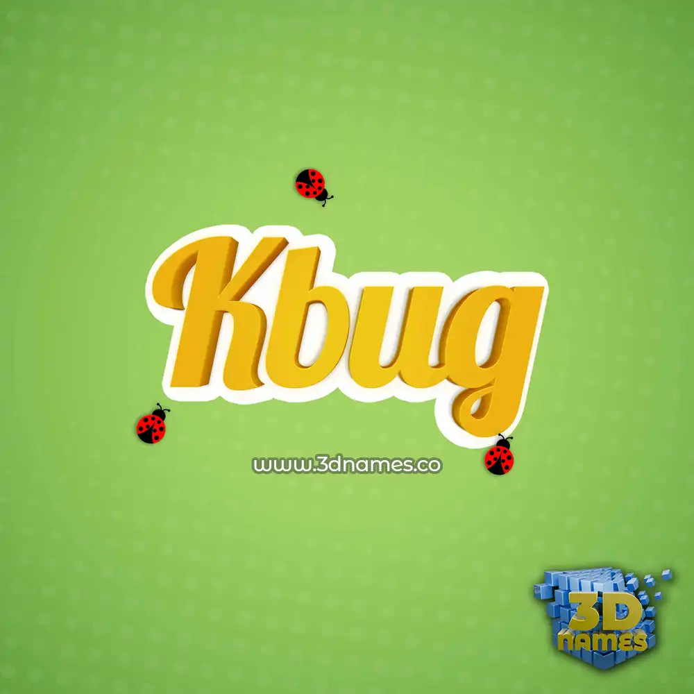 kbug in Ladybugs style - 3D name wallpaper
