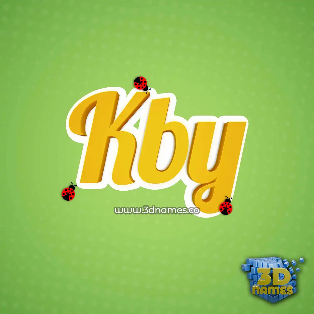 kby in Ladybugs style - 3D name wallpaper