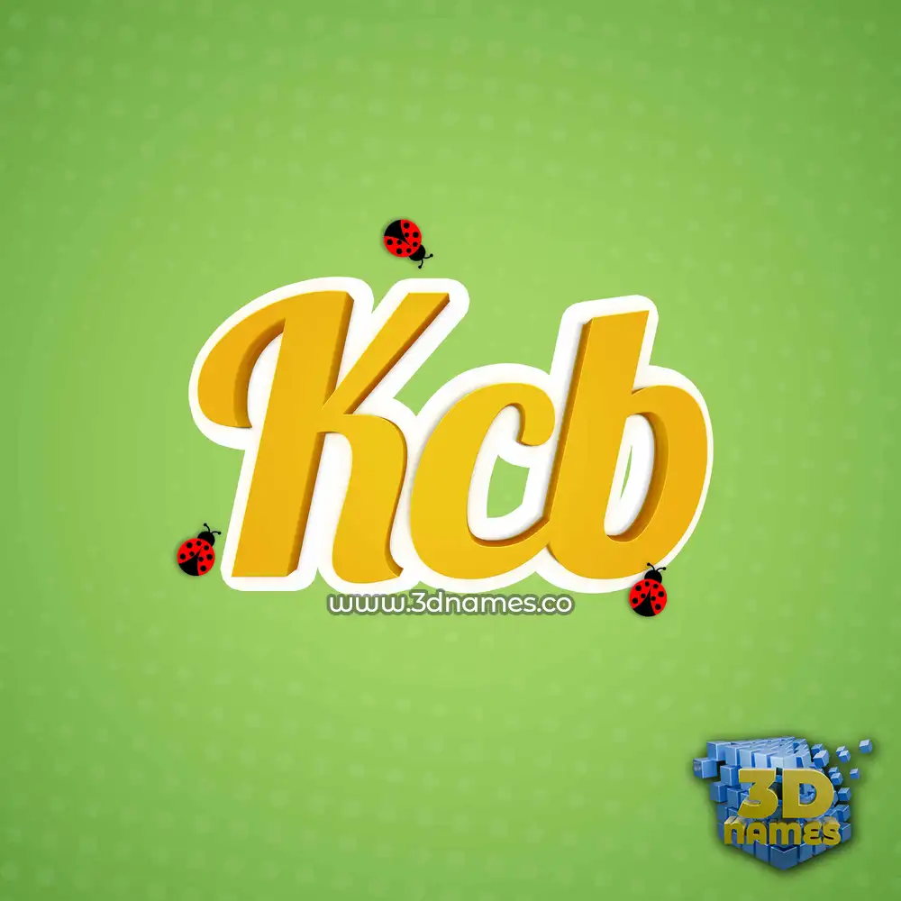 kcb in Ladybugs style - 3D name wallpaper