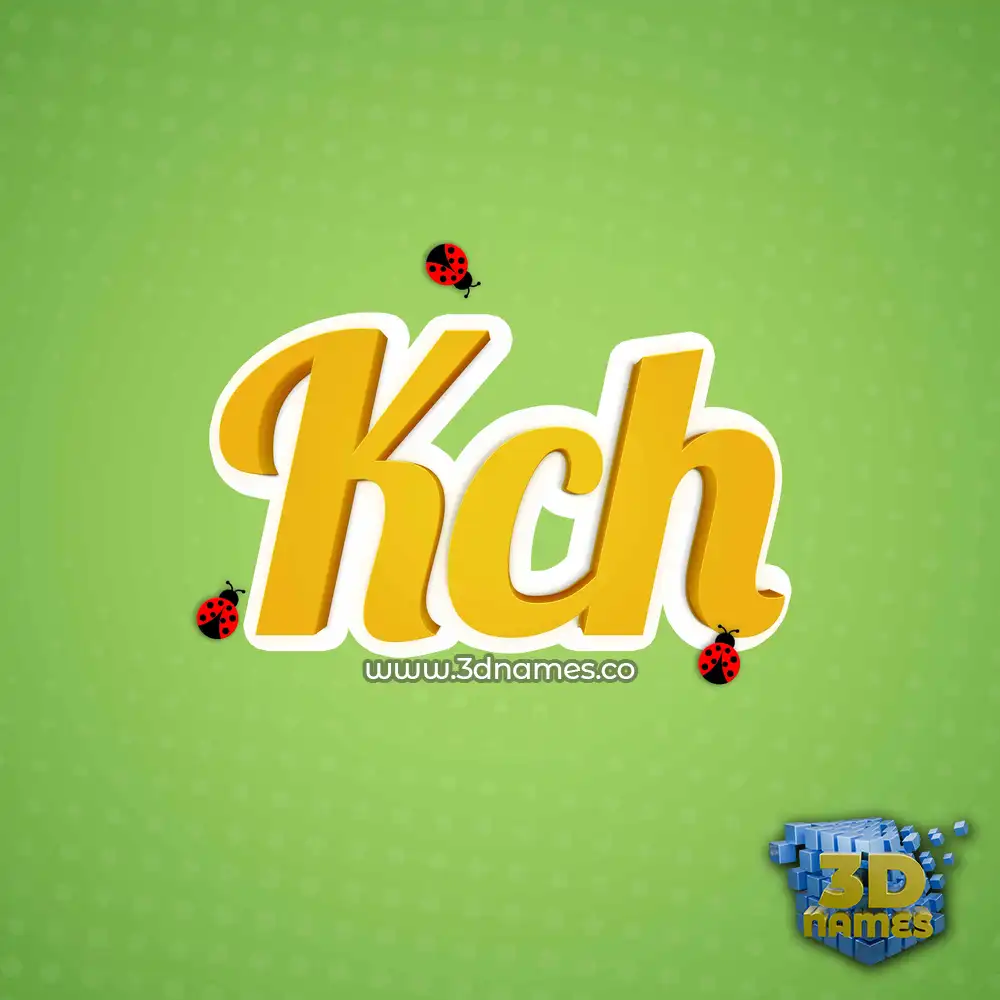 kch in Ladybugs style - 3D name wallpaper