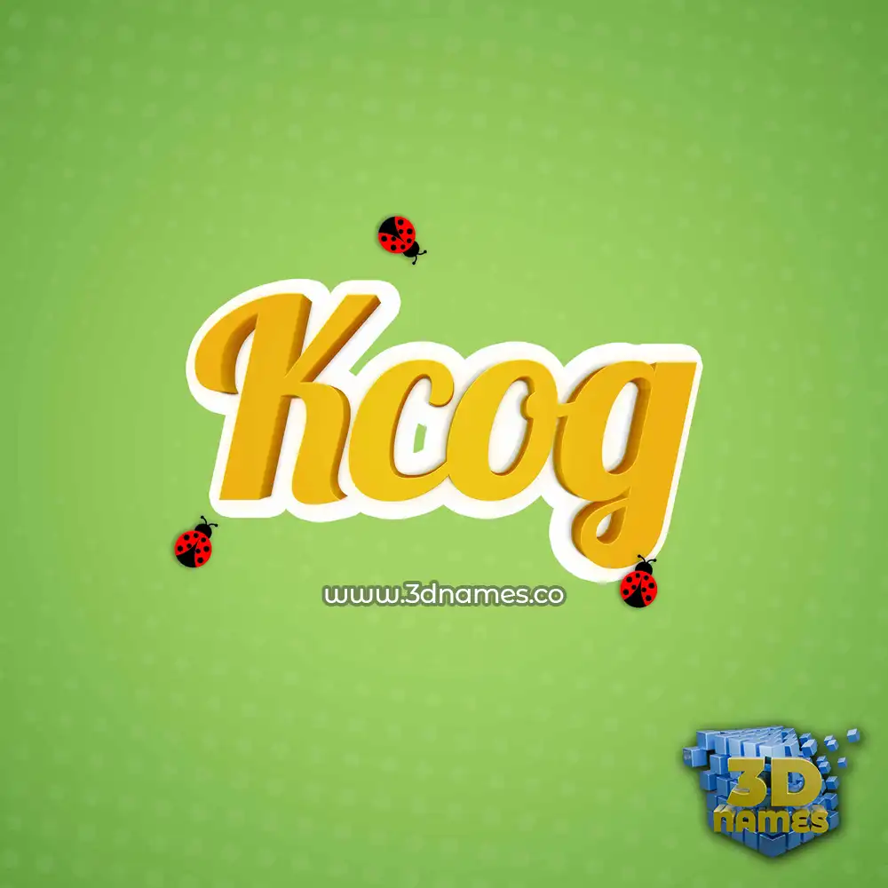 kcog in Ladybugs style - 3D name wallpaper