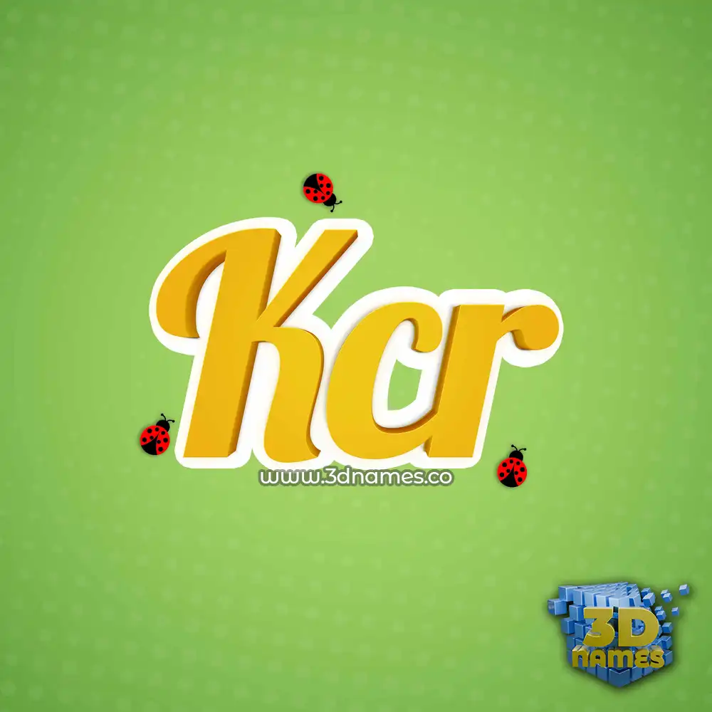 kcr in Ladybugs style - 3D name wallpaper