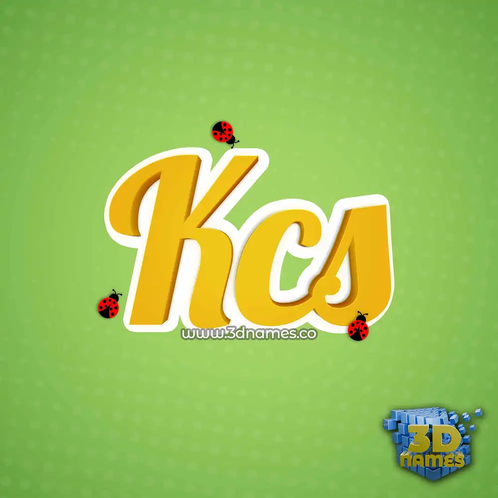 kcs in Ladybugs style - 3D name wallpaper