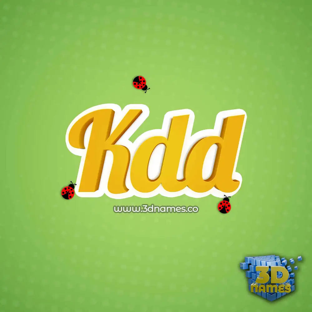 kdd in Ladybugs style - 3D name wallpaper