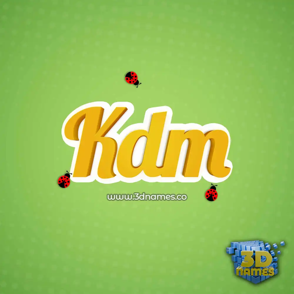 kdm in Ladybugs style - 3D name wallpaper