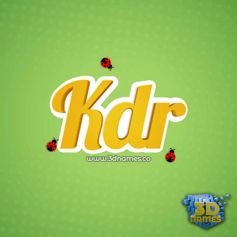 kdr in Ladybugs style - 3D name wallpaper
