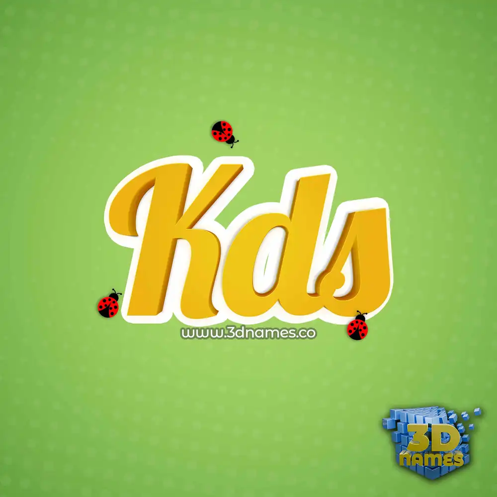 kds in Ladybugs style - 3D name wallpaper