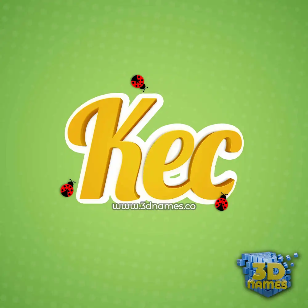 kec in Ladybugs style - 3D name wallpaper