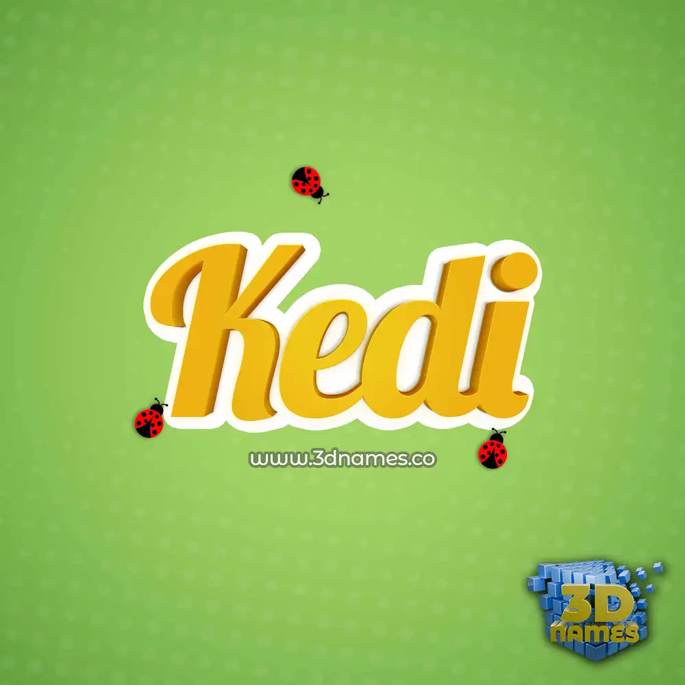 kedi in Ladybugs style - 3D name wallpaper