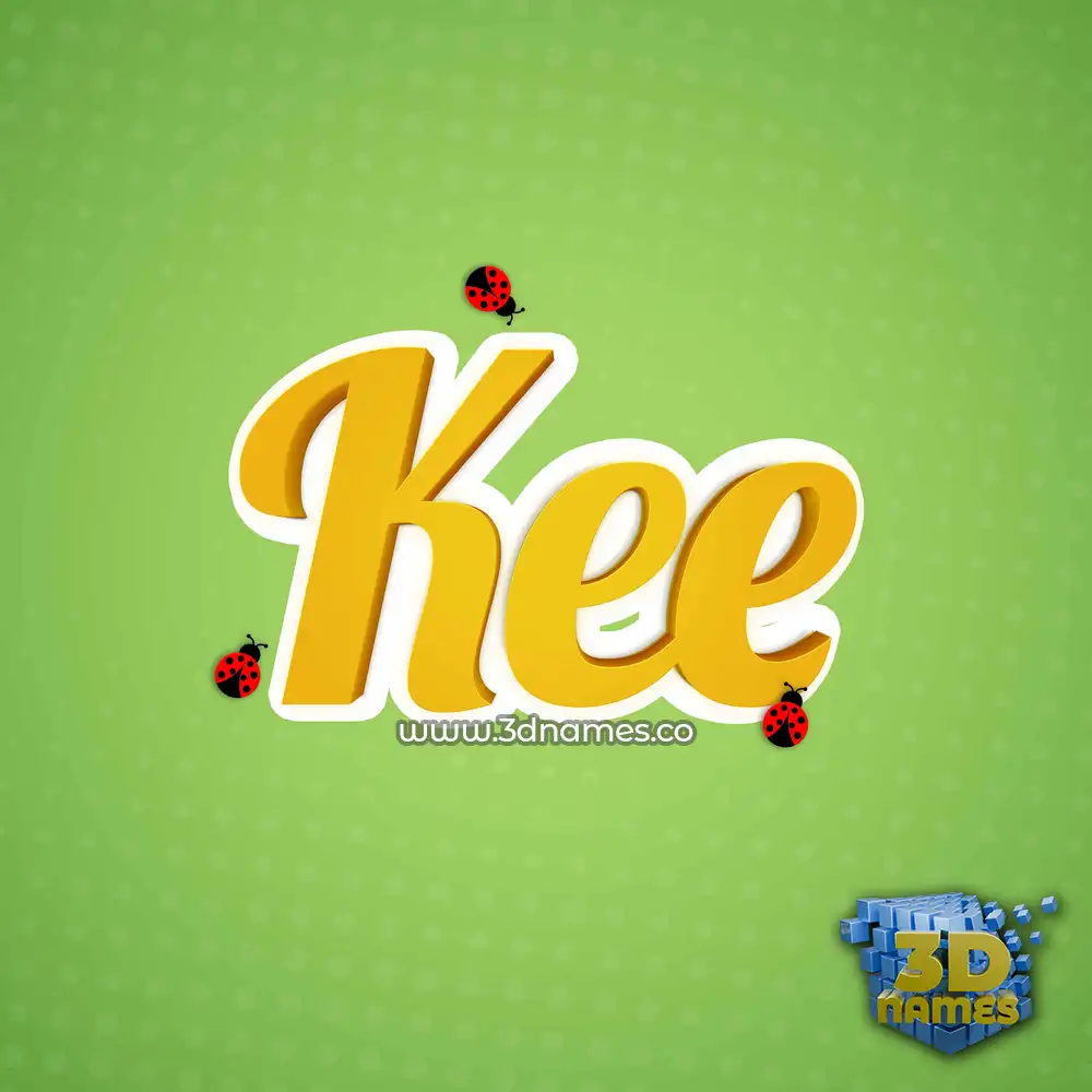 kee in Ladybugs style - 3D name wallpaper