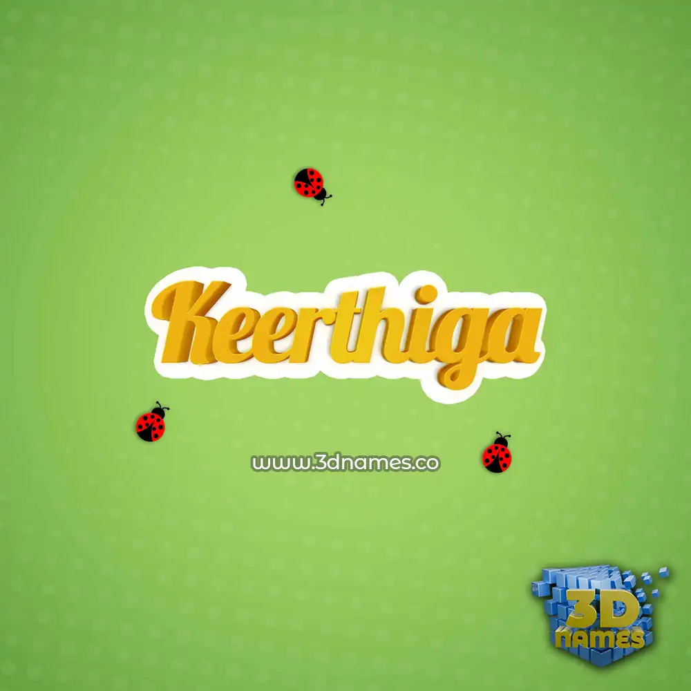 keerthiga in Ladybugs style - 3D name wallpaper