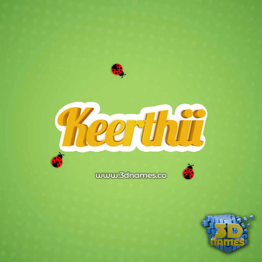 keerthii in Ladybugs style - 3D name wallpaper