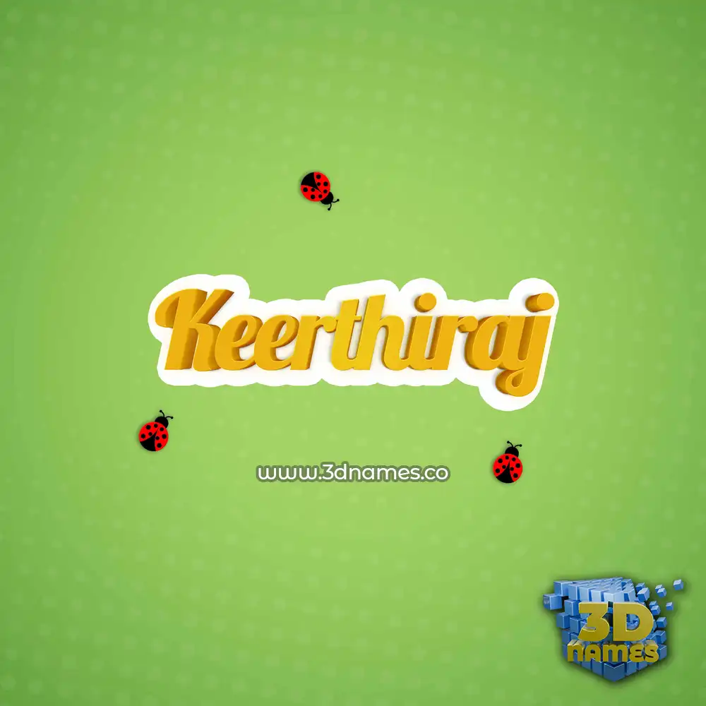keerthiraj in Ladybugs style - 3D name wallpaper