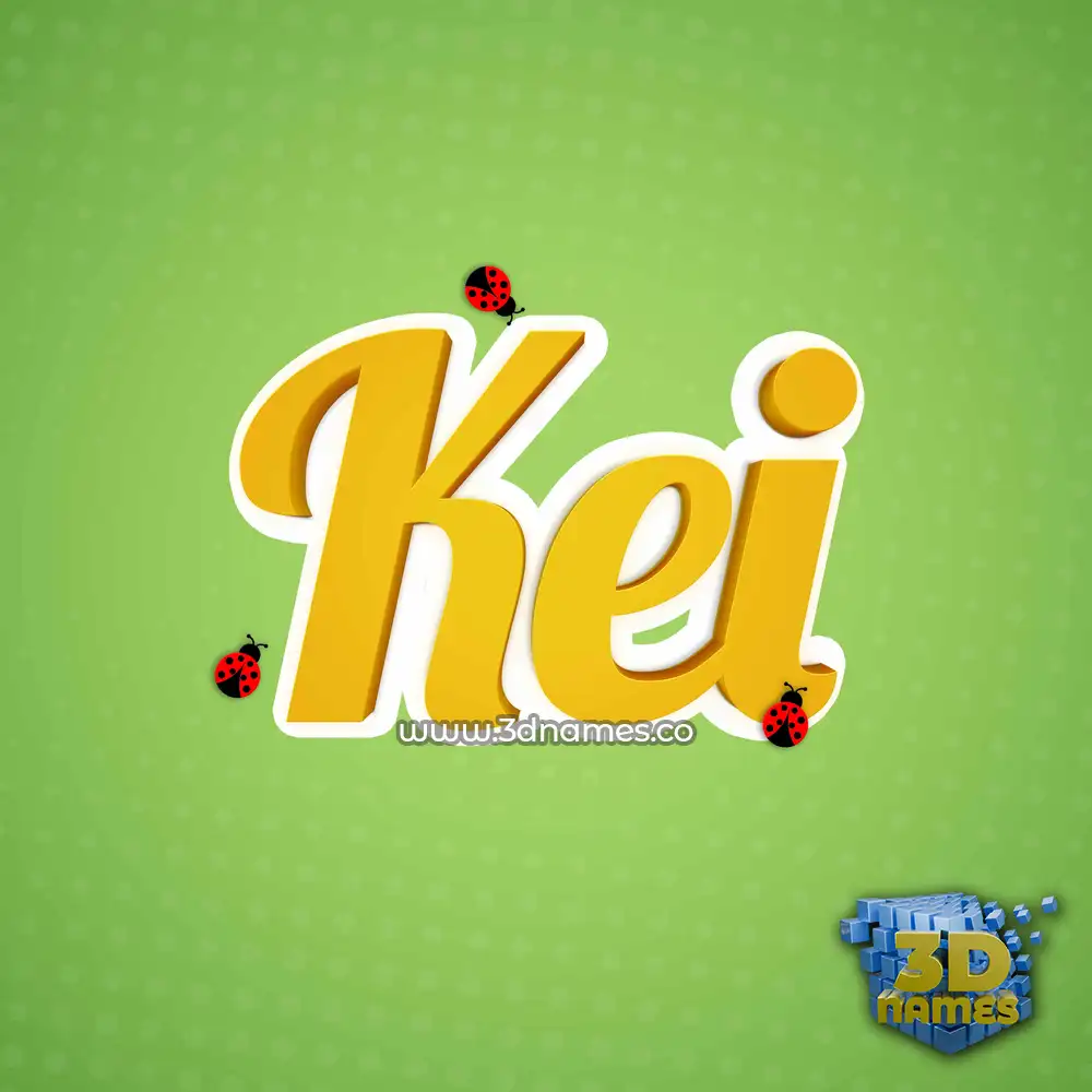 kei in Ladybugs style - 3D name wallpaper