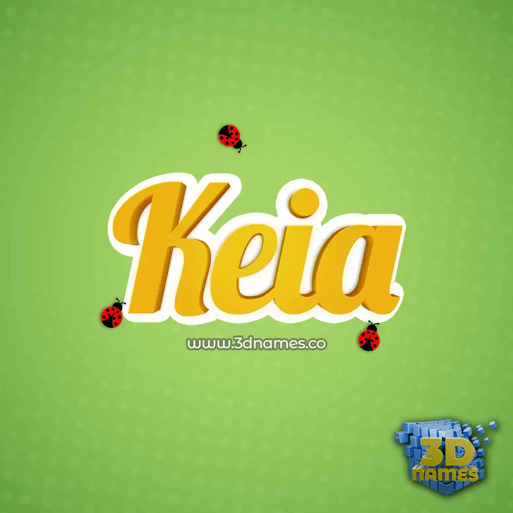keia in Ladybugs style - 3D name wallpaper