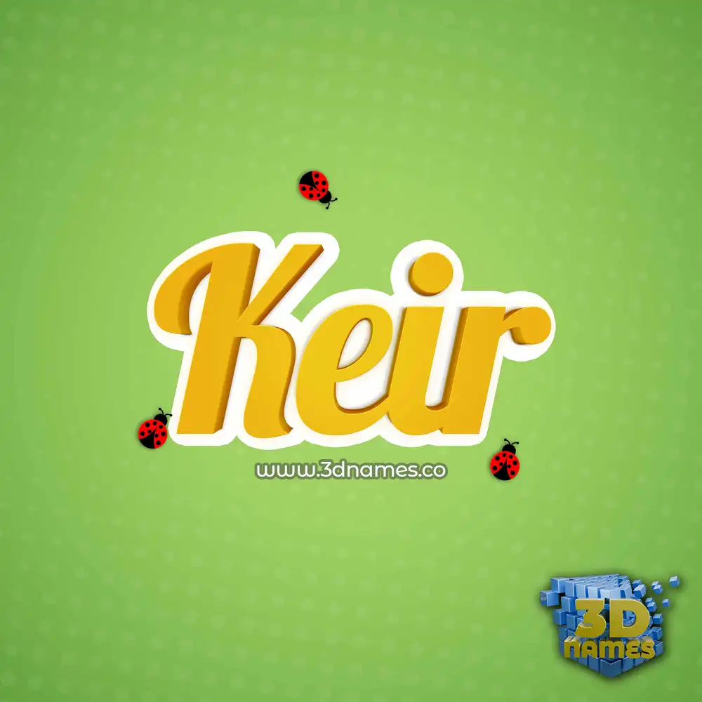 keir in Ladybugs style - 3D name wallpaper