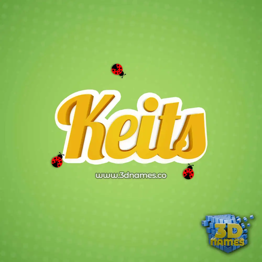 keits in Ladybugs style - 3D name wallpaper