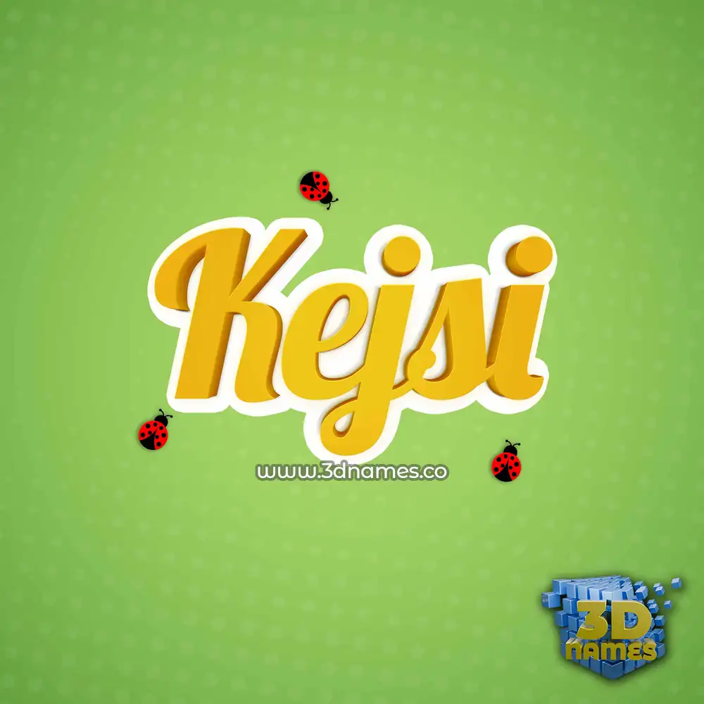 kejsi in Ladybugs style - 3D name wallpaper