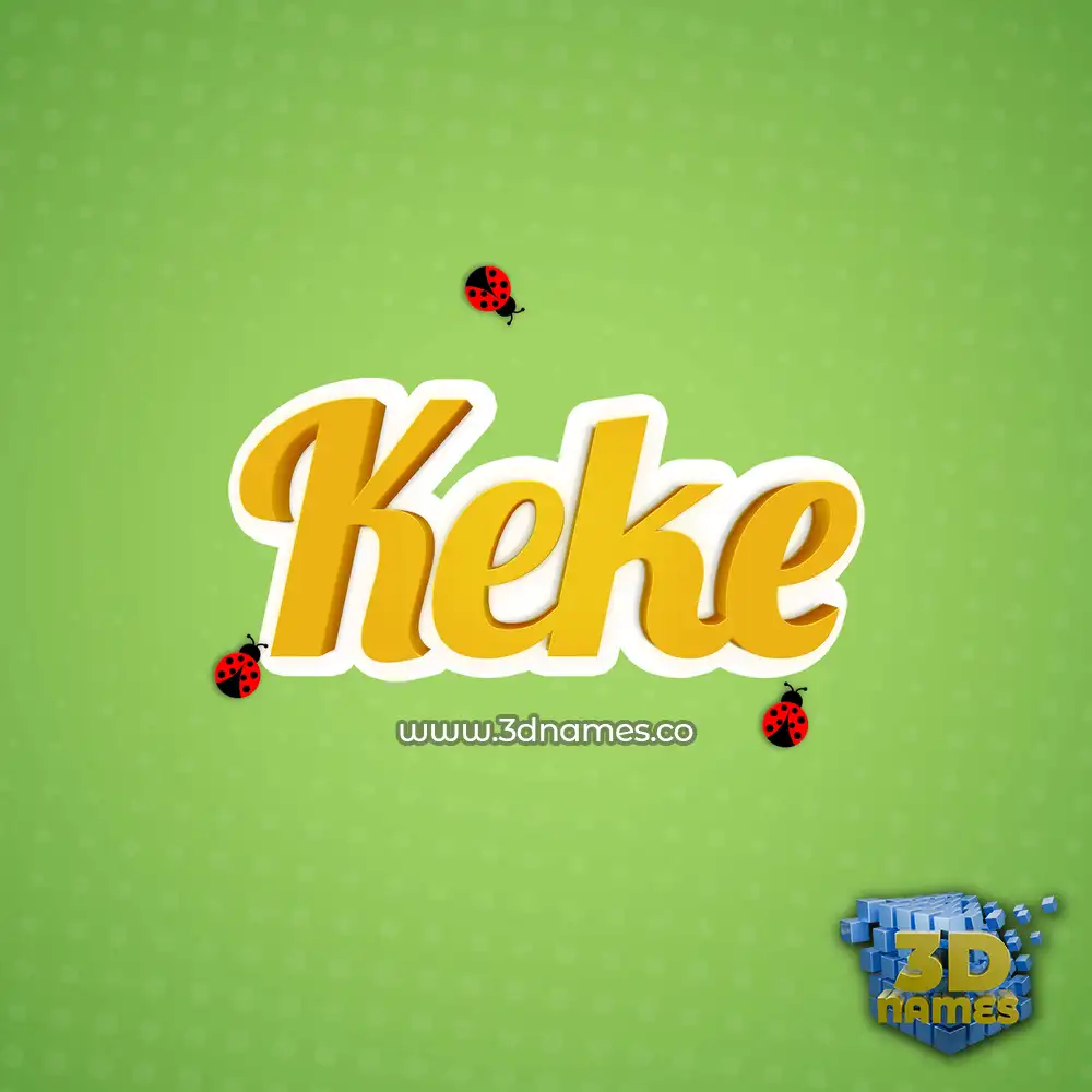 keke in Ladybugs style - 3D name wallpaper