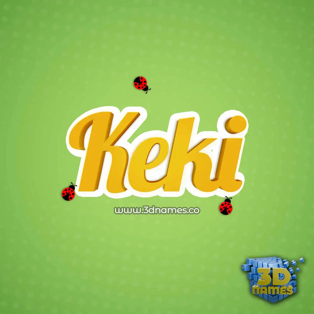 keki in Ladybugs style - 3D name wallpaper