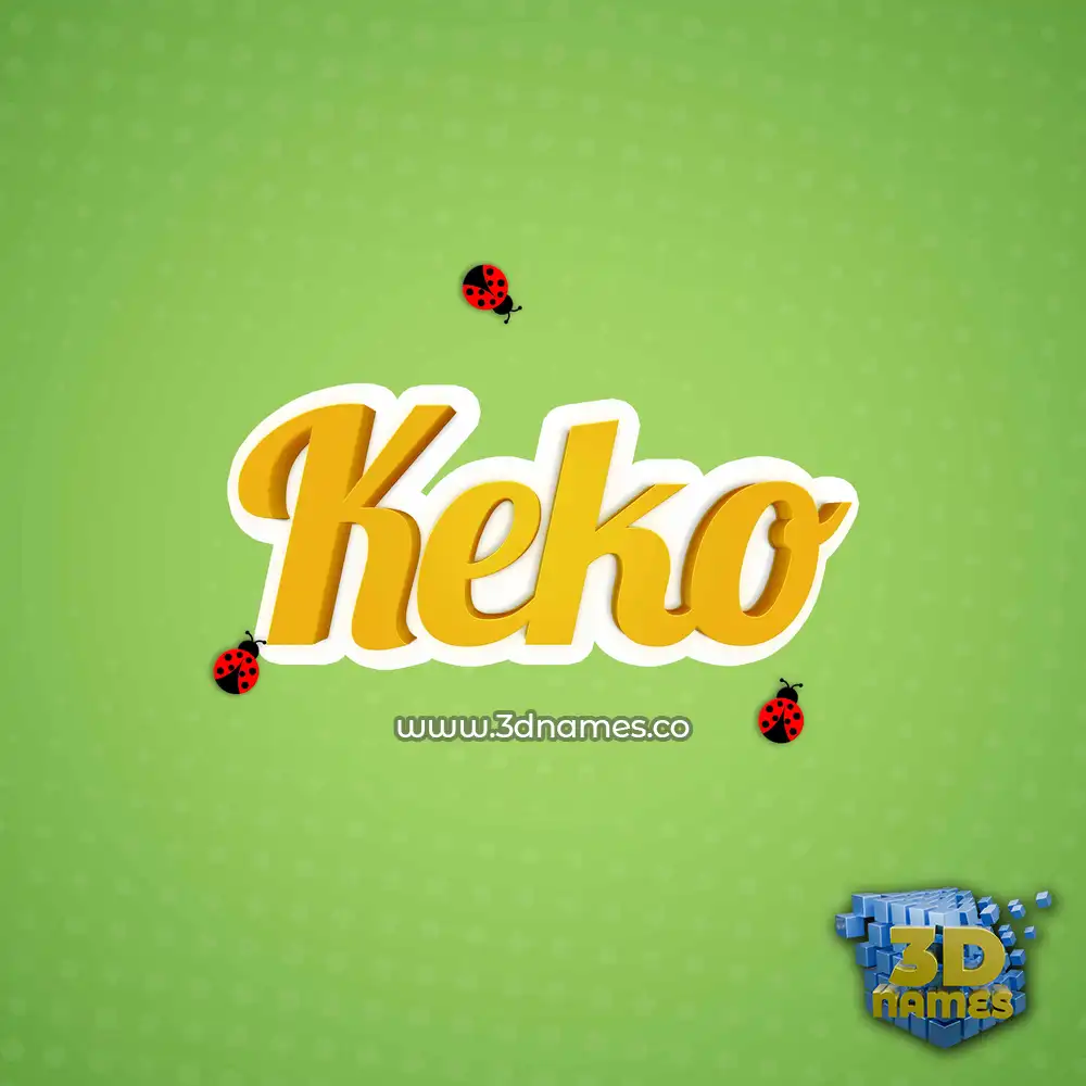 keko in Ladybugs style - 3D name wallpaper