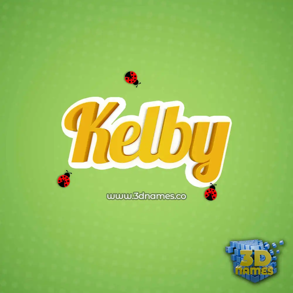 kelby in Ladybugs style - 3D name wallpaper