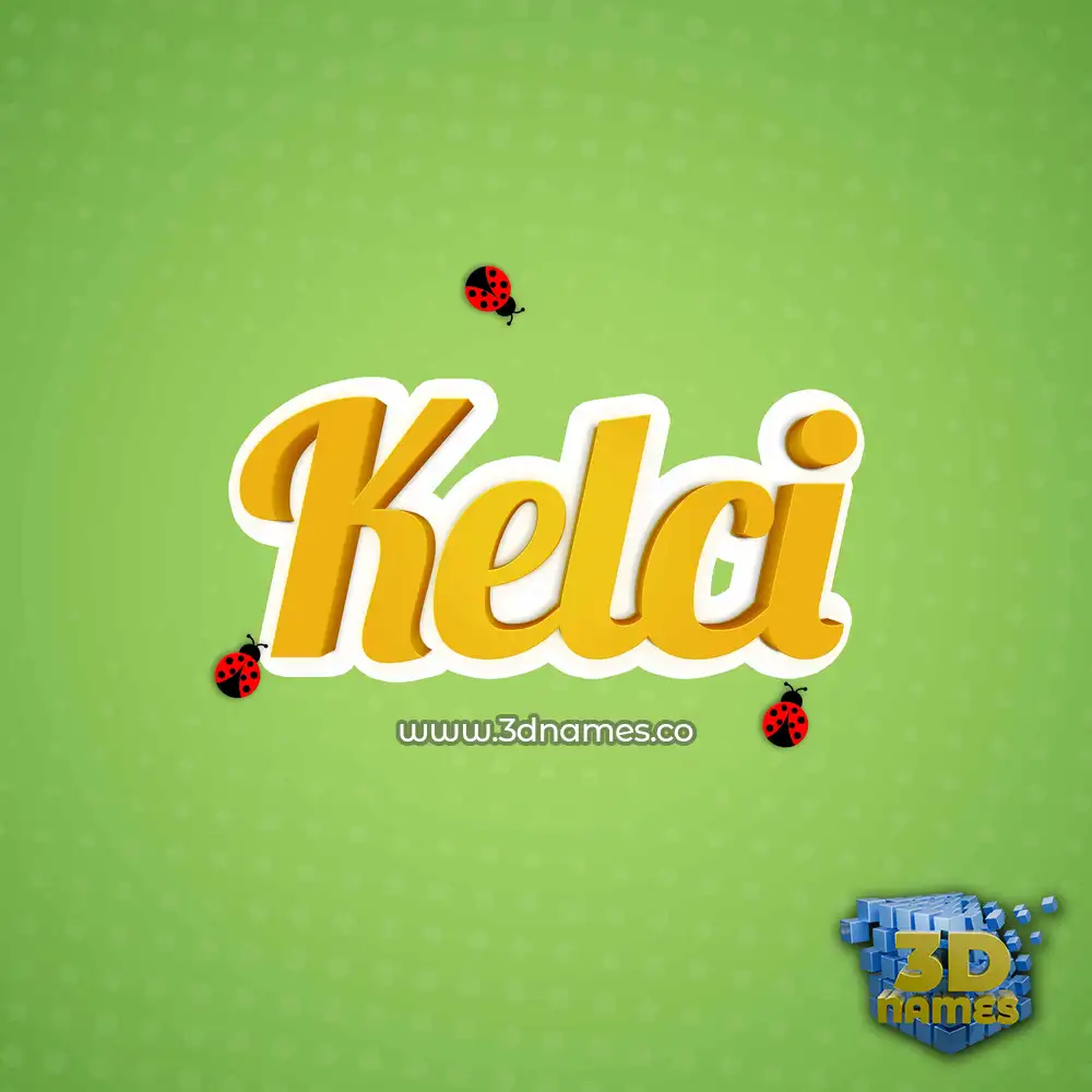 kelci in Ladybugs style - 3D name wallpaper