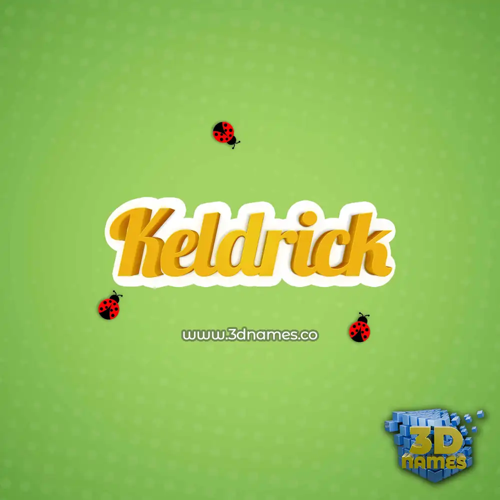 keldrick in Ladybugs style - 3D name wallpaper