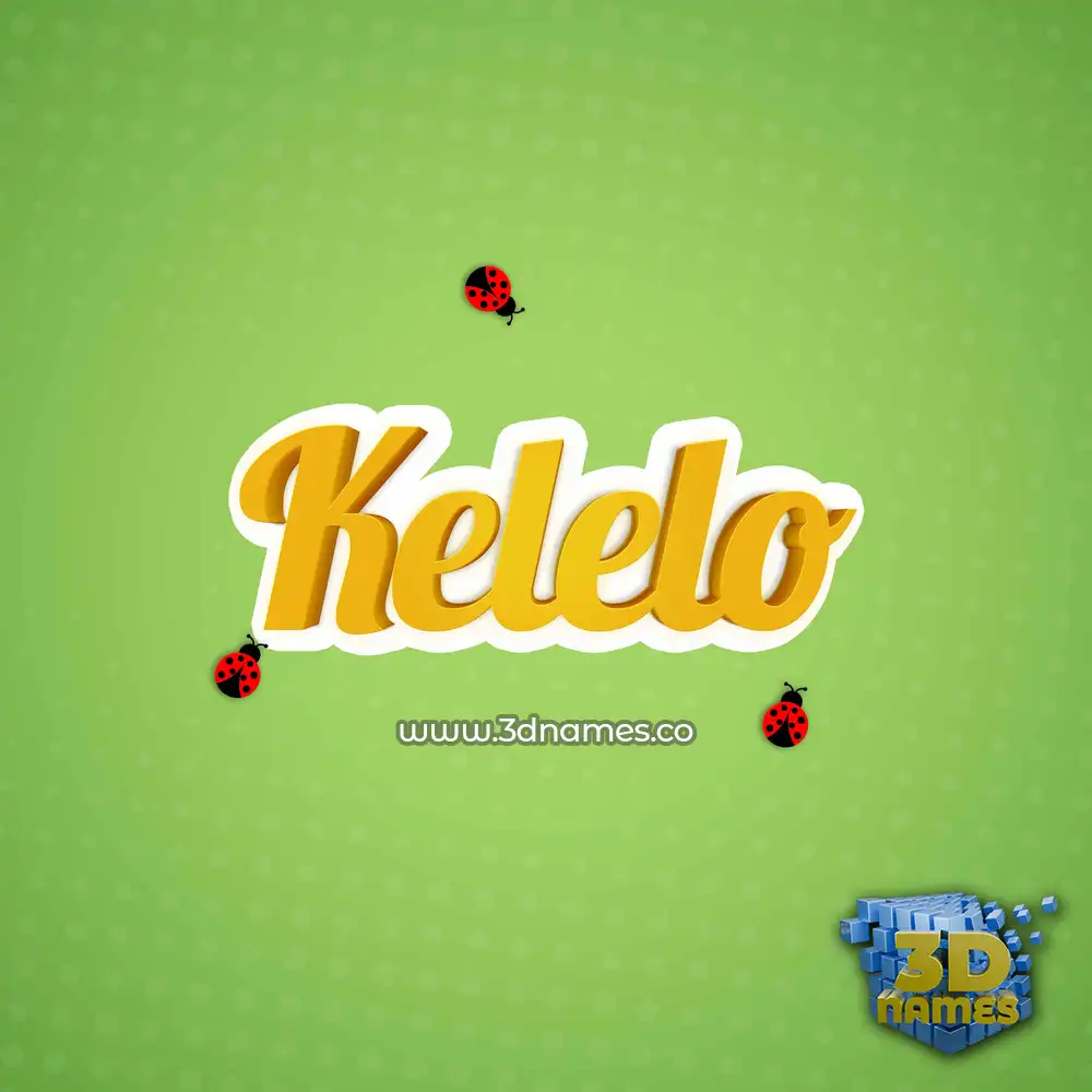 kelelo in Ladybugs style - 3D name wallpaper