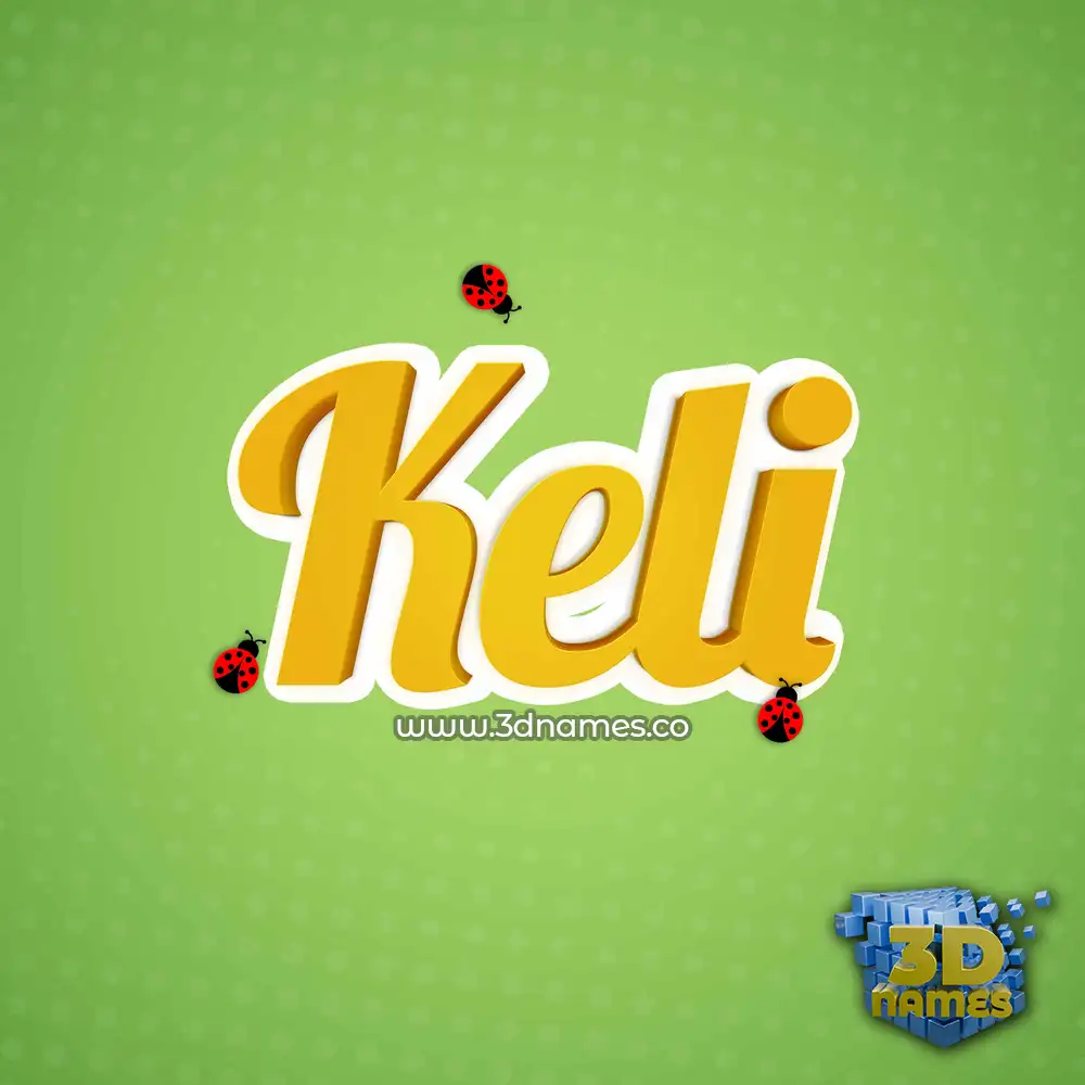 keli in Ladybugs style - 3D name wallpaper