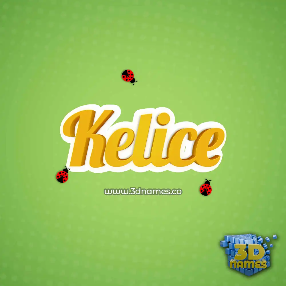 kelice in Ladybugs style - 3D name wallpaper