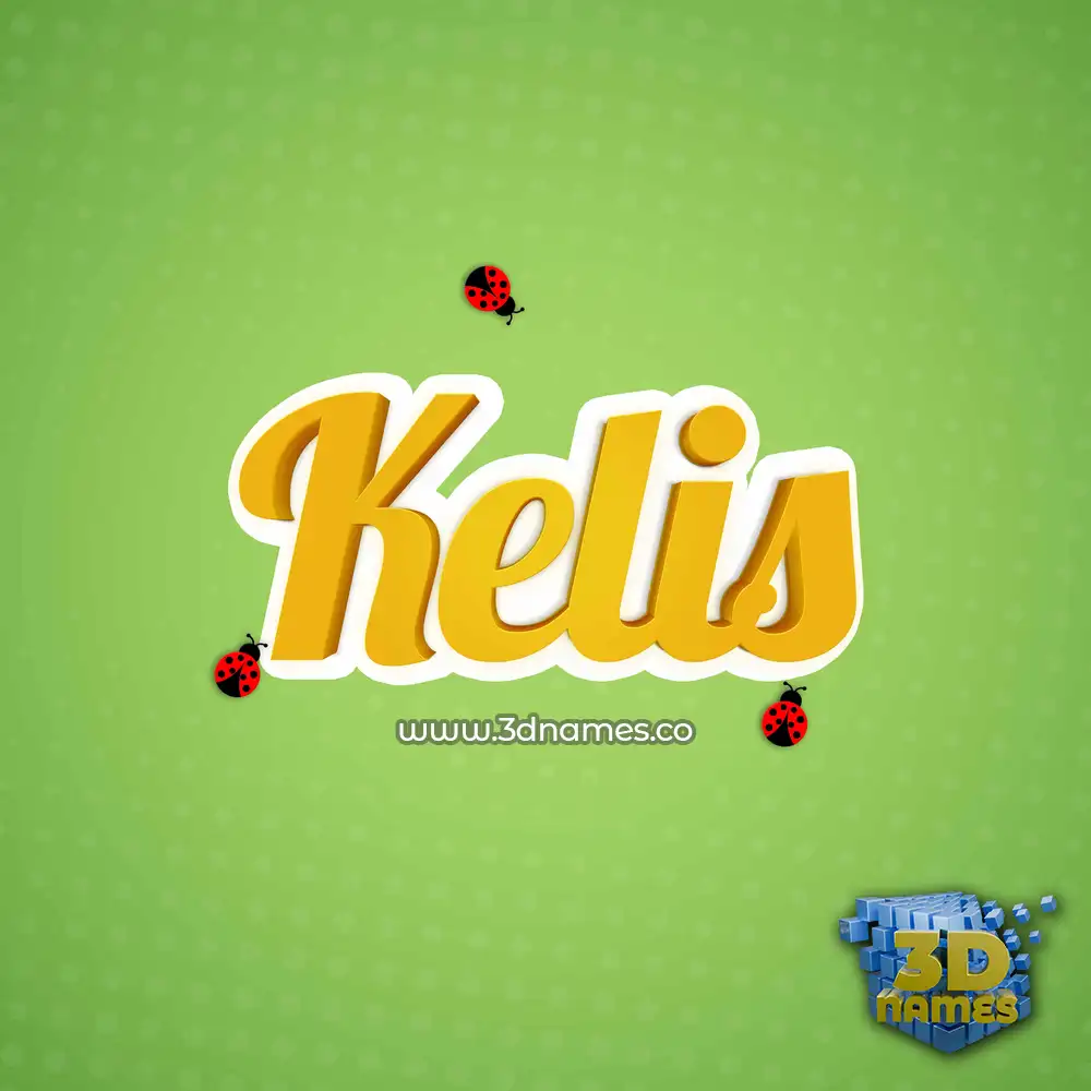kelis in Ladybugs style - 3D name wallpaper
