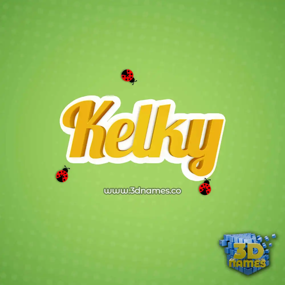 kelky in Ladybugs style - 3D name wallpaper