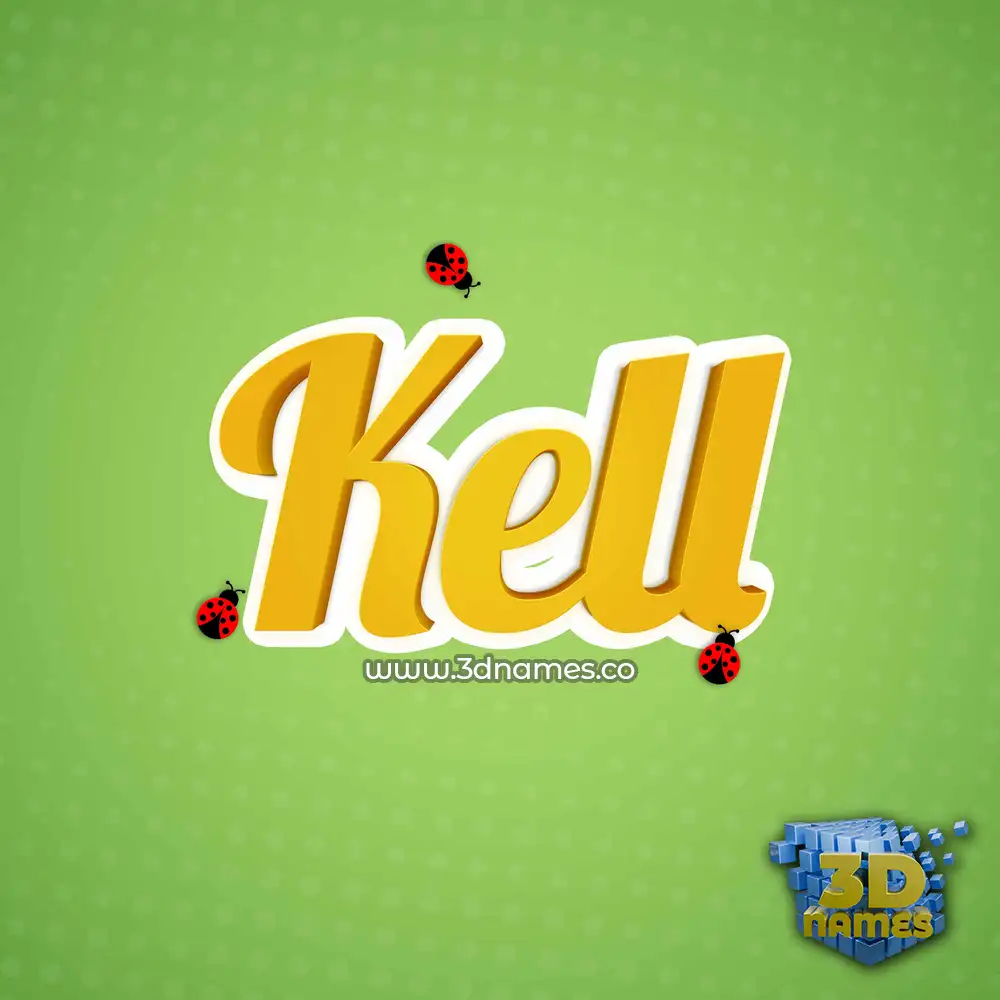 kell in Ladybugs style - 3D name wallpaper