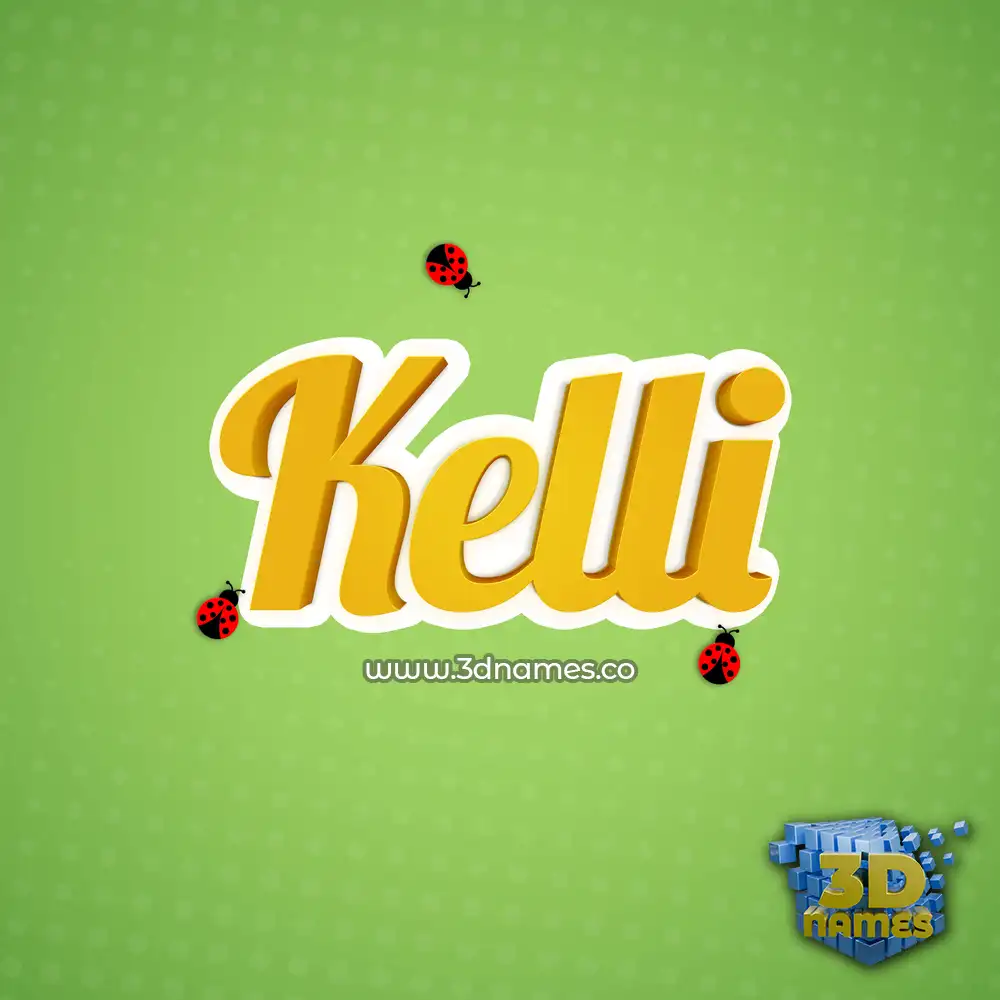 kelli in Ladybugs style - 3D name wallpaper