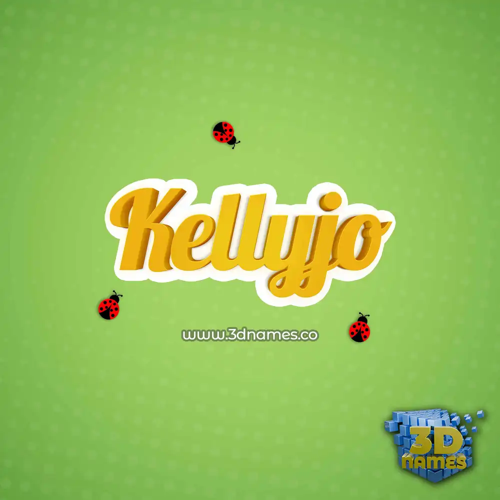 kellyjo in Ladybugs style - 3D name wallpaper