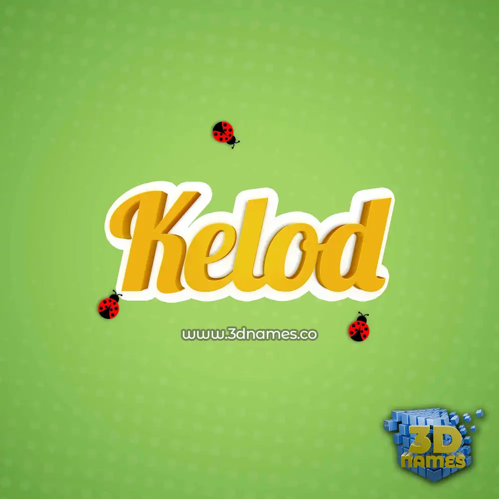 kelod in Ladybugs style - 3D name wallpaper