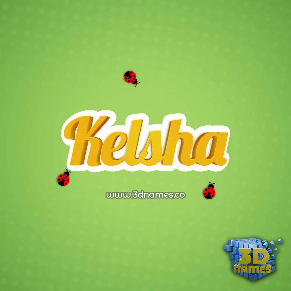 kelsha in Ladybugs style - 3D name wallpaper