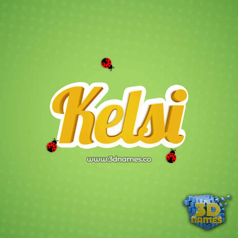 kelsi in Ladybugs style - 3D name wallpaper