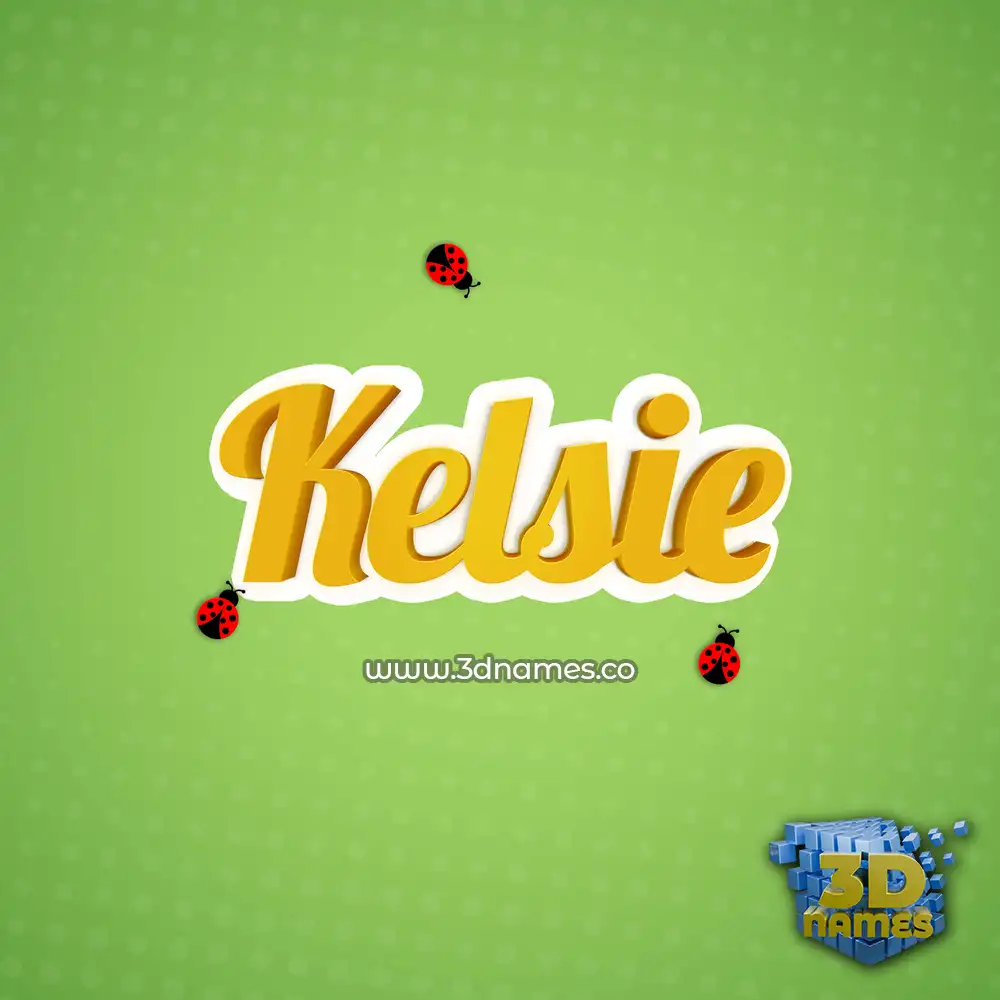 kelsie in Ladybugs style - 3D name wallpaper