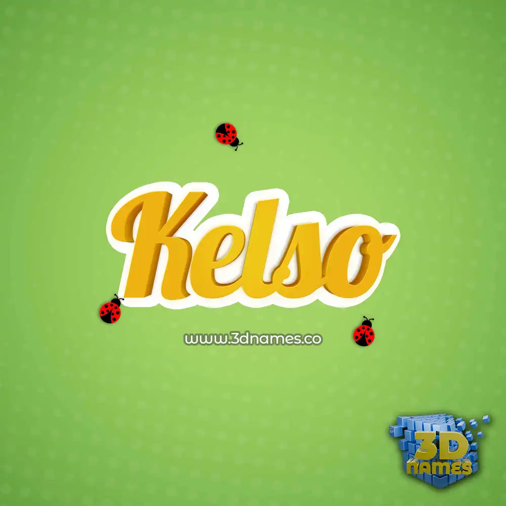 kelso in Ladybugs style - 3D name wallpaper