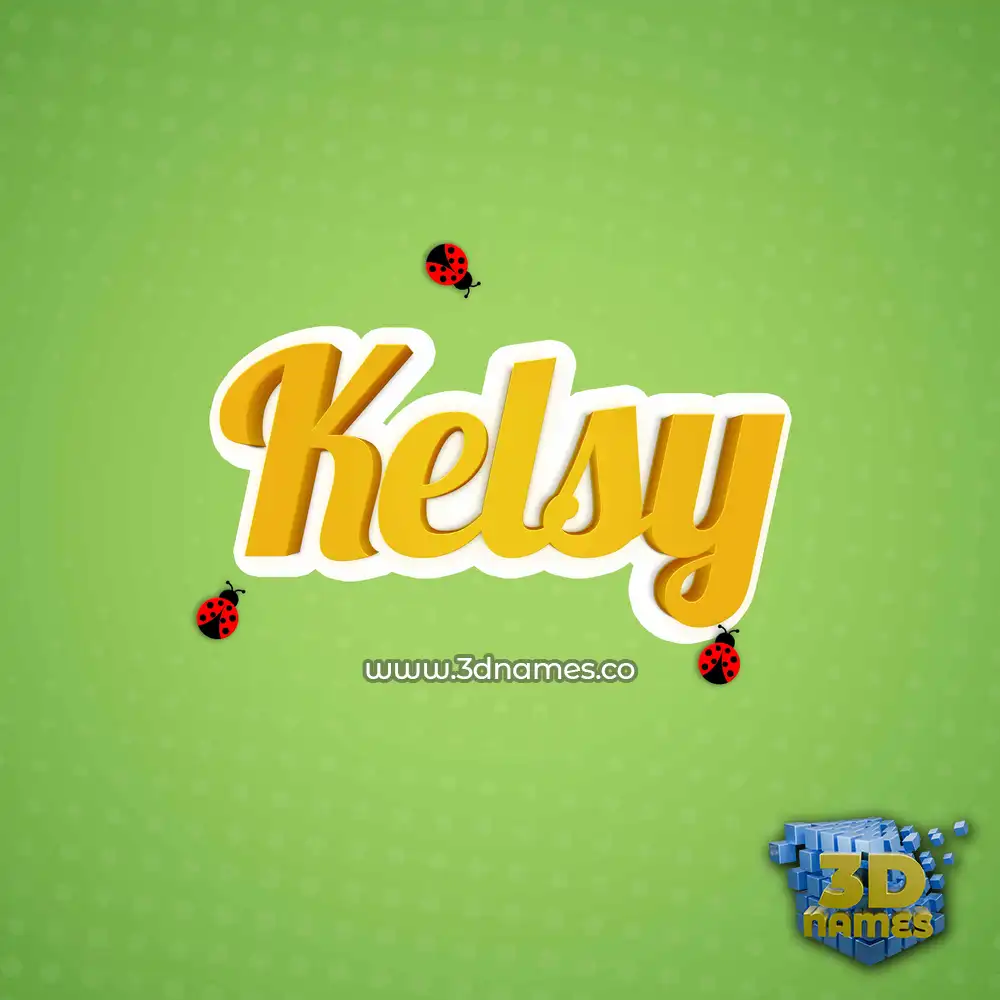 kelsy in Ladybugs style - 3D name wallpaper